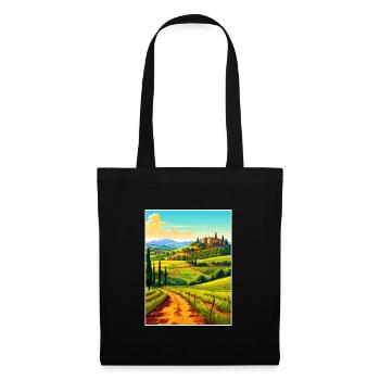 Toscane Italie Décoration Vintage Voyage Affiche WPA - Sac en tissu - noir - Devant