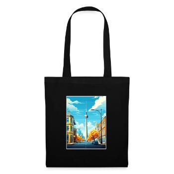 Berlin Germany Vintage Travel Poster WPA Souvenir - Tote Bag - black - Front