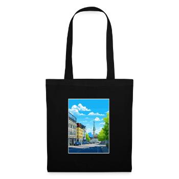Zurich Suisse Vintage voyage affiche Souvenir - Sac en tissu - noir - Devant