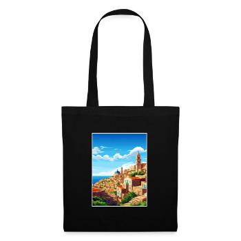 Malte Vintage voyage affiche WPA Souvenir - Sac en tissu - noir - Devant