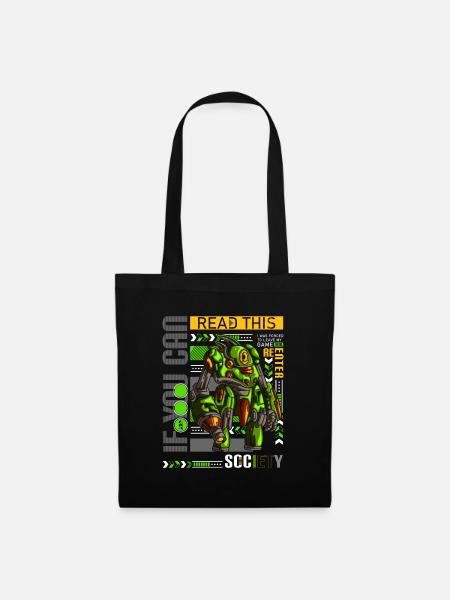 PC Nerd Zocker Gamepad - Stoffbeutel - Schwarz