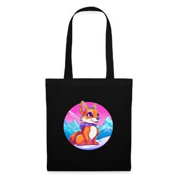 Squirrel Watercolor Cartoon Kawaii Pet Animal Colo - Tote Bag - black - Front