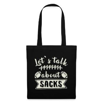 Parlons de Sacks Dicton de football drôle - Sac en tissu - noir - Devant