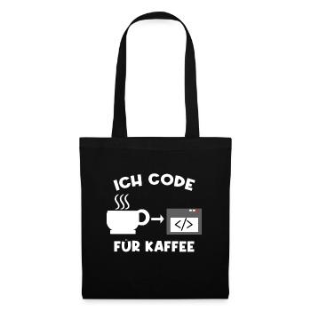 Workaholic Job Coder Karriere Erfolg Statement - Stoffbeutel - Schwarz - Vorne