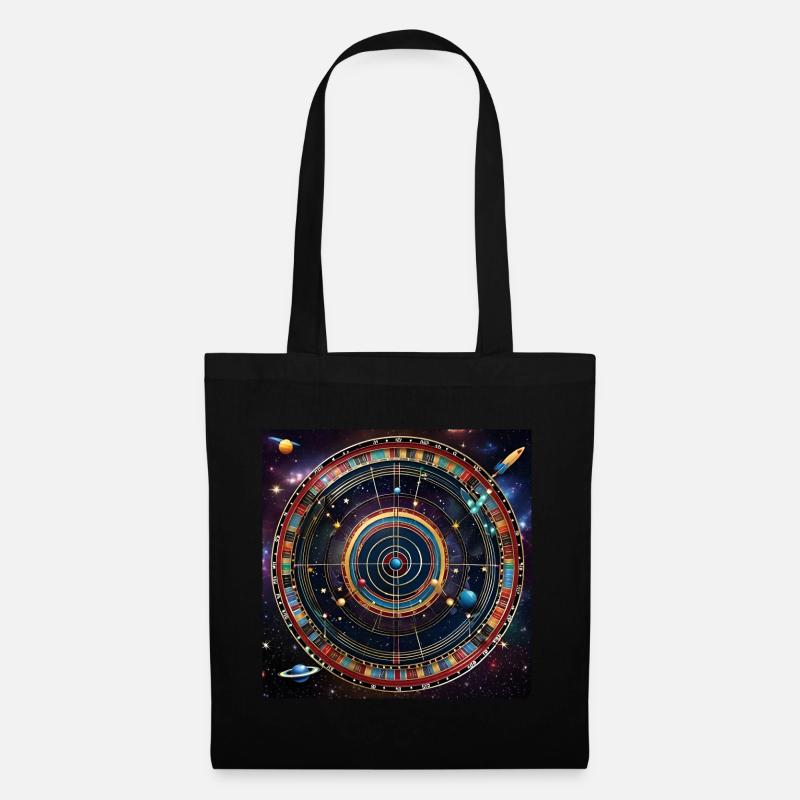 Planetare Präzision - Kosmische Dartscheibe - Stoffbeutel - Schwarz