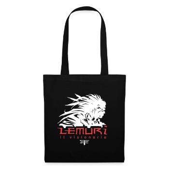 Lemur T-shirt - Stoffbeutel - Schwarz - Vorne
