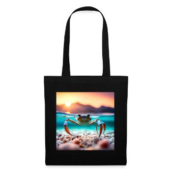 Crabe sous l'eau - Sac en tissu - noir - Devant
