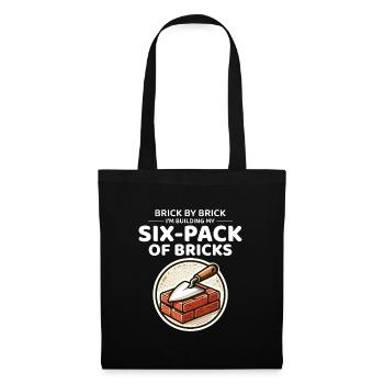 Six-Pack of Bricks: Humorous Bricklayer Fitness - Tote Bag - black - Front