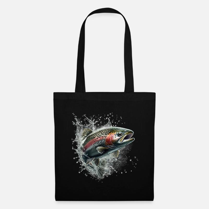 Truite - Sac en tissu - noir