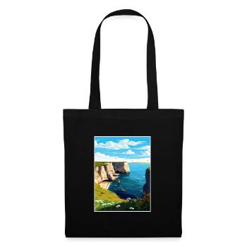 Bempton Cliffs England Vintage Reiseposter WPA - Stoffbeutel - Schwarz - Vorne