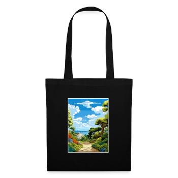 Trebah Gardens Cornwall Affiche de voyage Vintage WPA - Sac en tissu - noir - Devant