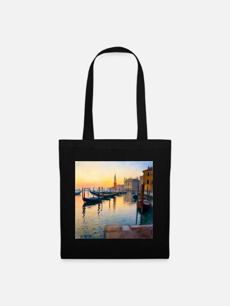 Venedig - Stoffbeutel - Schwarz