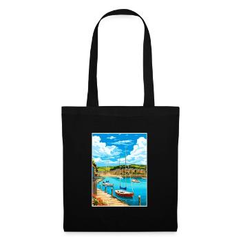 St Austell Cornwall Vintage voyage affiche Souvenir - Sac en tissu - noir - Devant