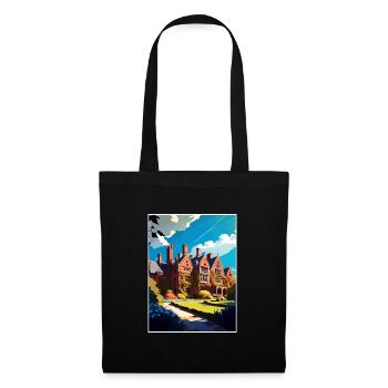 Chartwell Decoration Vintage Travel Poster WPA Art - Tote Bag - black - Front