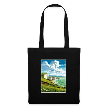 Sept sœurs Sussex Vintage voyage affiche WPA Art - Sac en tissu - noir - Devant