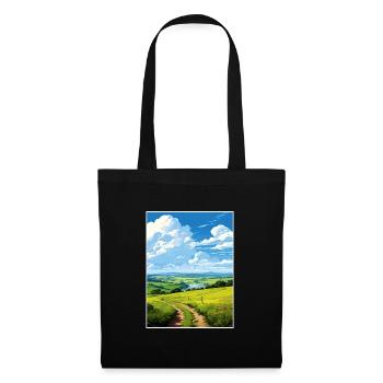 Tamar Valley Cornwall Vintage Travel Poster WPA - Sac en tissu - noir - Devant