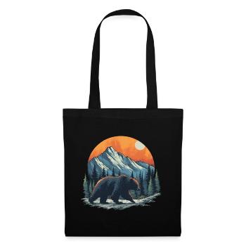 Aventure, Alpinisme, Sauvage Camping Ours - Sac en tissu - noir - Devant