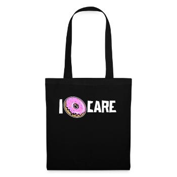 I Don't Care Donut Funny Statement Attitude - Tote Bag - black - Front