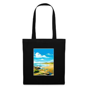 Porthcawl Cornwall Vintage Travel Poster Souvenir - Tote Bag - black - Front