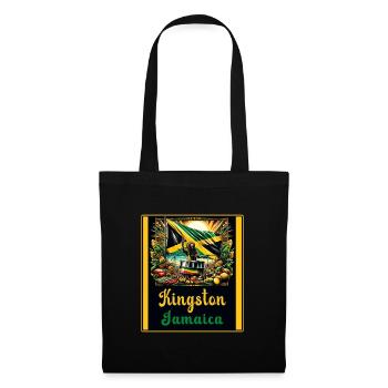 Jamaïque Kingston Reggae Design - Sac en tissu - noir - Devant