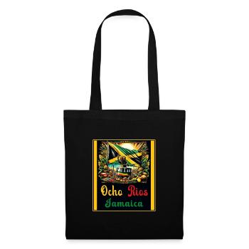 Design reggae jamaïcain Ocho Rios - Sac en tissu - noir - Devant