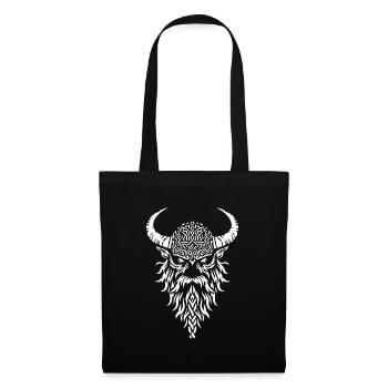 Viking warrior head - Tote Bag - black - Front