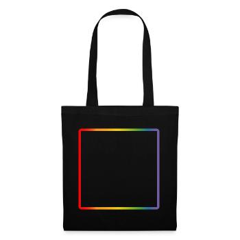 Cadre arc-en-ciel LGBT DEMO - Sac en tissu - noir - Devant