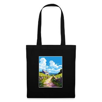 St Neot Cornwall Vintage voyage affiche Souvenir - Sac en tissu - noir - Devant