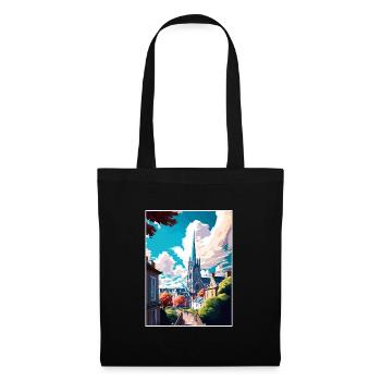 Truro Angleterre Royaume-Uni Vintage voyage affiche Souvenir - Sac en tissu - noir - Devant