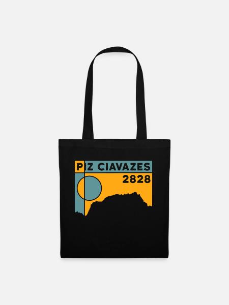 Piz Ciavazes Klettern Wandern Dolomiten Geschenk - Stoffbeutel - Schwarz