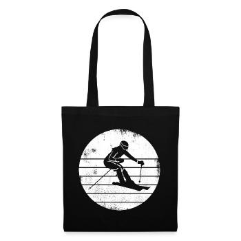 Skieur - Sac en tissu - noir - Devant