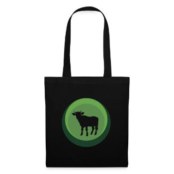 Taureau d’éleveur de vaches - Sac en tissu - noir - Devant