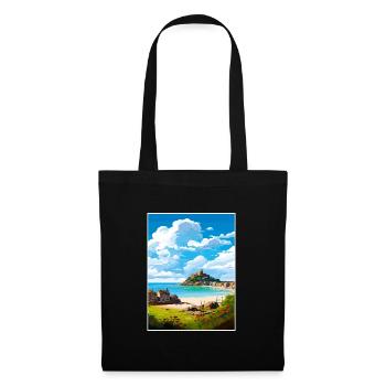 Marazion Cornwall Vintage voyage affiche Souvenir - Sac en tissu - noir - Devant