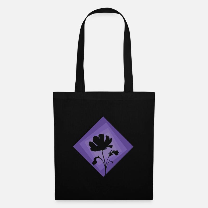 Botanik Flora Pflanzen - Stoffbeutel - Schwarz