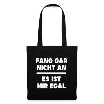 I don't care cool saying indifferent attitude - Tote Bag - black - Front