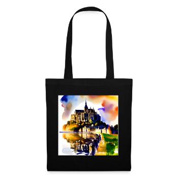Mont Saint Michel, France - Sac en tissu - noir - Devant