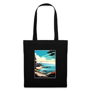 Monterey Bay California Vintage Travel Poster WPA - Tote Bag - black - Front