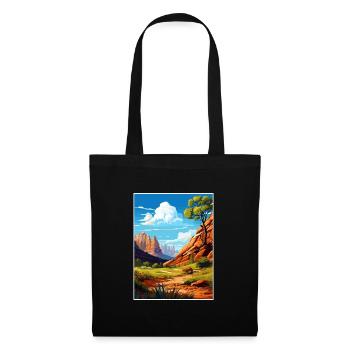 Zion National Park Utah Vintage Travel Poster WPA - Tote Bag - black - Front