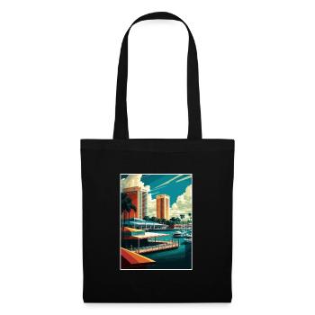 Fort Lauderdale Florida Vintage Reiseposter WPA - Stoffbeutel - Schwarz - Vorne