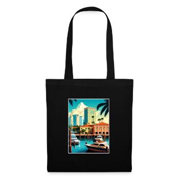 Fort Lauderdale Florida Vintage Reiseposter WPA - Stoffbeutel - Schwarz - Vorne