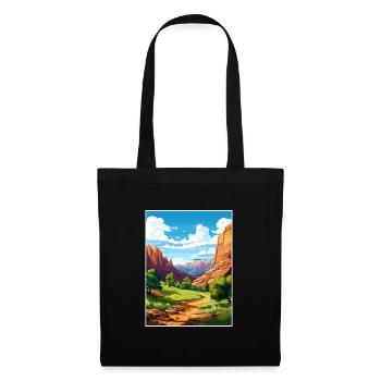 Zion National Park Utah Vintage Travel Poster WPA - Tote Bag - black - Front