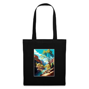 Oak Creek Canyon Arizona Vintage voyage affiche WPA - Sac en tissu - noir - Devant