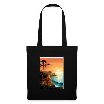 Sunset Cliffs California Vintage Travel Poster WPA - Tote Bag - black - Front