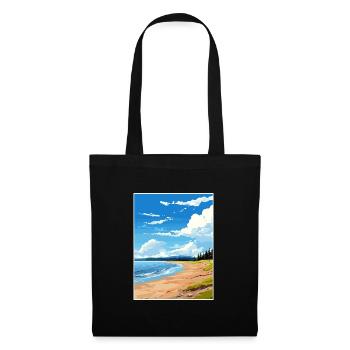Anchor Point Beach Alaska Affiche de voyage Vintage - Sac en tissu - noir - Devant