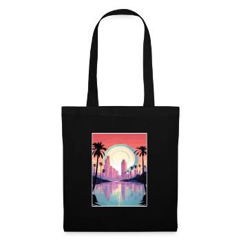 Los Angeles California Deco Vintage Travel Poster - Tote Bag - black - Front