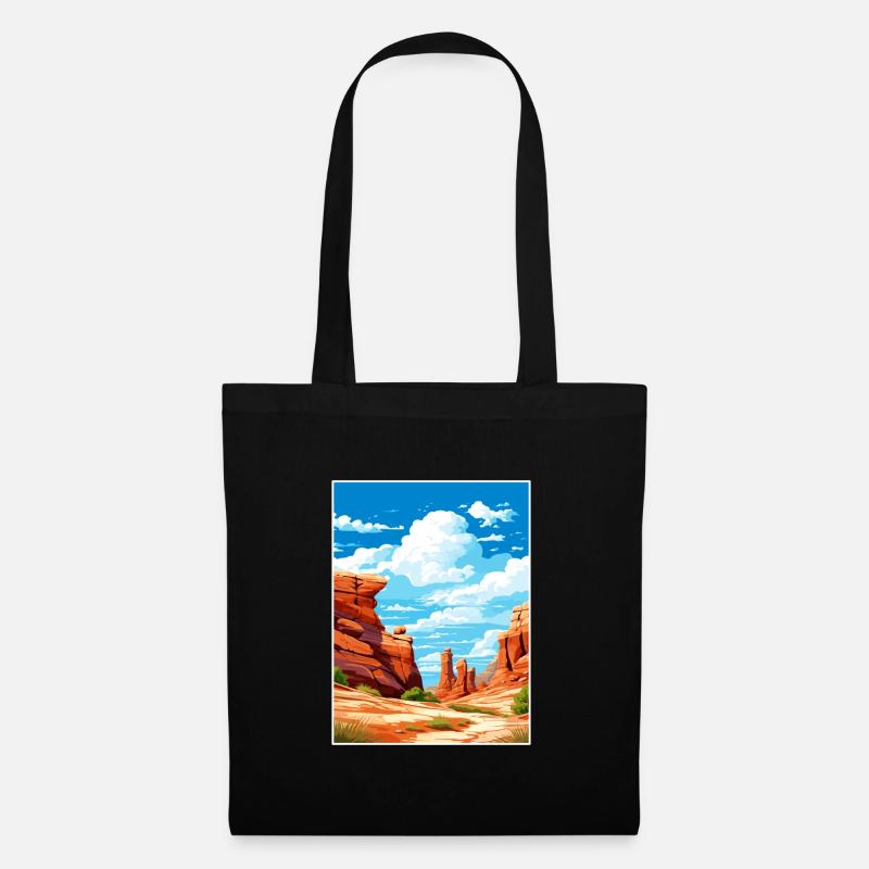 Große Treppe Utah Wüste Vintage Reiseposter - Stoffbeutel - Schwarz