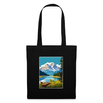 Jasper National Park Kanada Vintage Reiseposter - Stoffbeutel - Schwarz - Vorne