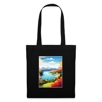 Niagara Falls New York State Vintage Travel Poster - Tote Bag - black - Front