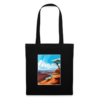 Dead Horse State Park Utah Vintage affiche de voyage - Sac en tissu - noir - Devant