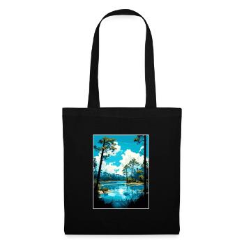 Blue Springs State Park Floride affiche de voyage - Sac en tissu - noir - Devant
